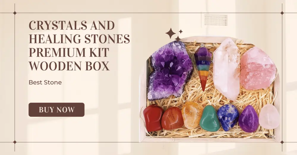 Crystals and Healing Stones Premium Kit Wooden Box​